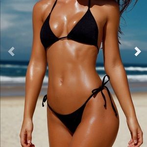 Sao Paulo Black Thong Bikini Bottom